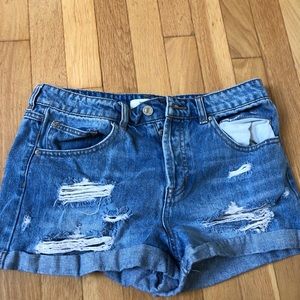 Forever 21 ladies high waster rip jean shorts